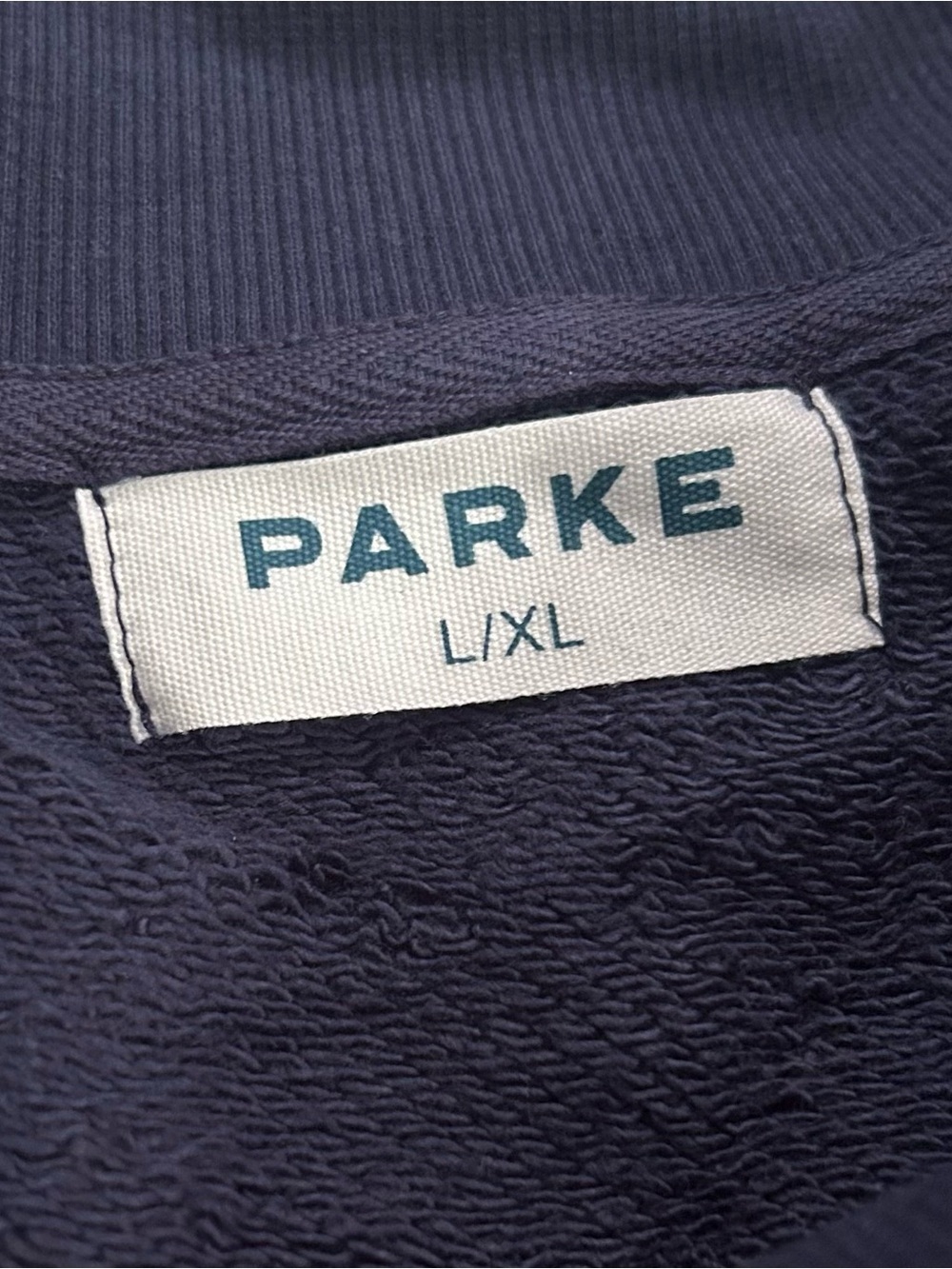 NWT PARKE 🏝️ SUMMERLAND DROP ☀️ Heritage Varsity Mockneck- Seabreeze- Size L/XL - Picture 8 of 14